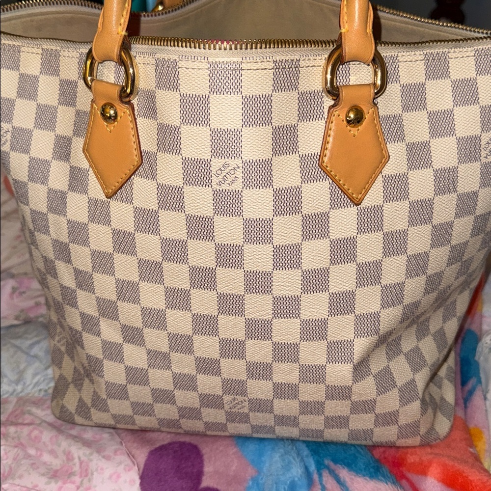 AUTHENTIC Louis Vuitton Damier Azur Saleya MM - Picture 2 of 10